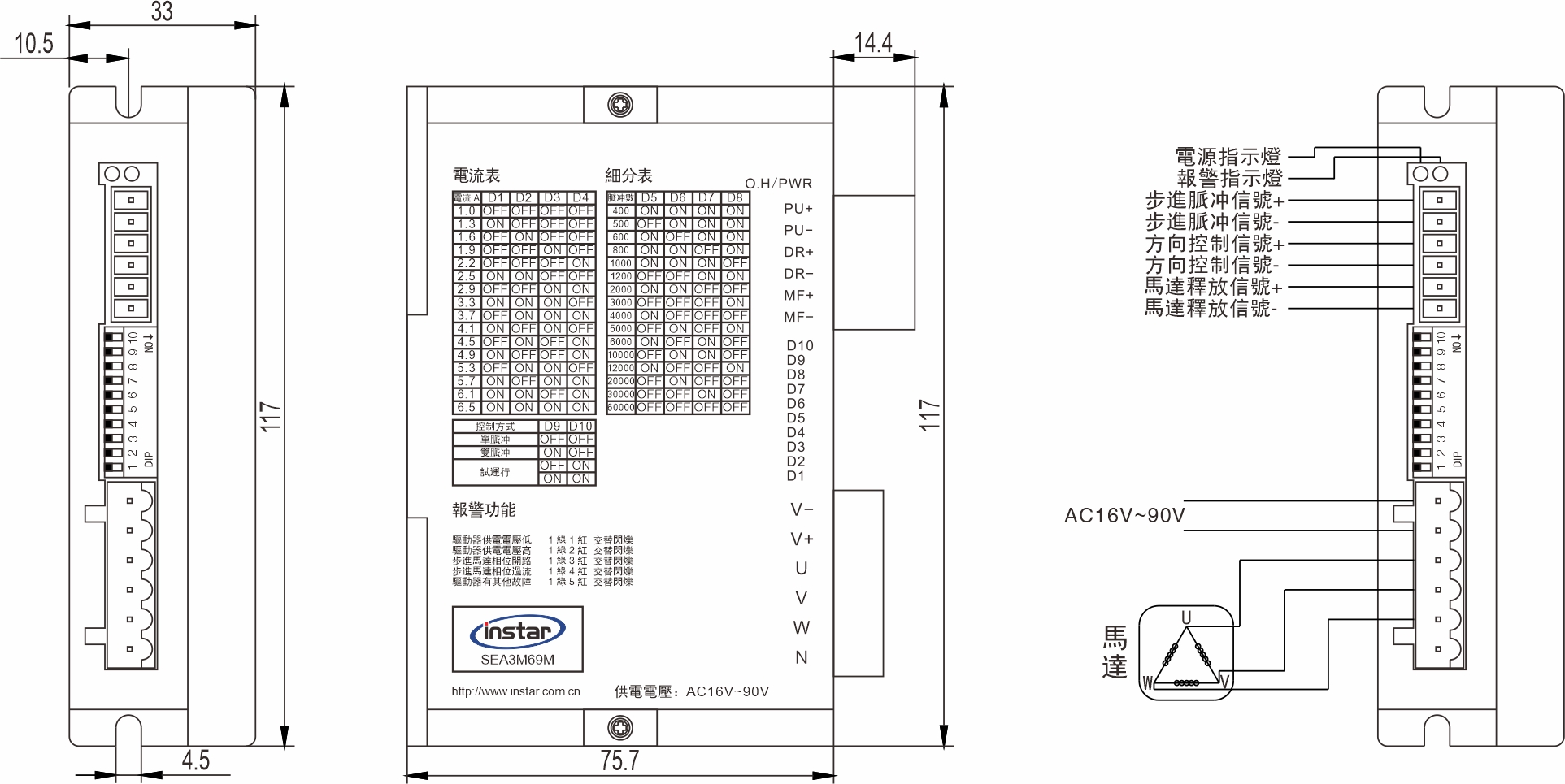 英士達機電 步進馬達驅(qū)動器 SEA3M69M